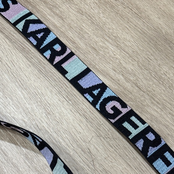 Karl Lagerfeld Paris Maybelle Camera Crossbody Bag Purse White Silver Double Zip - Picture 6 of 8